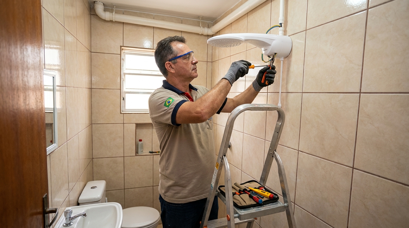 Instalação com pressurizador em Vitória da Conquista-BA